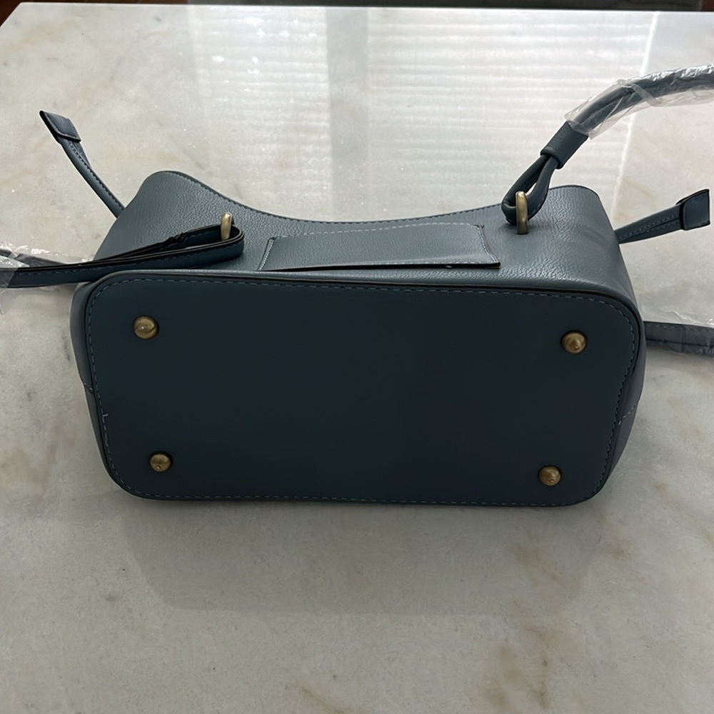NWOT Anthropologie Blue Purse with Crossbody Strap - Picture 6 of 7